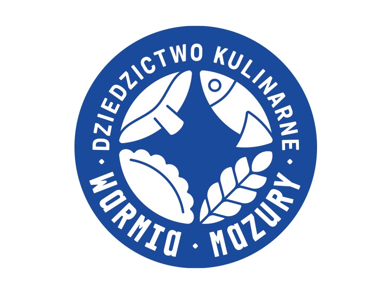 okrągłe logo dziedzictwa kulinarnego warmia mazury